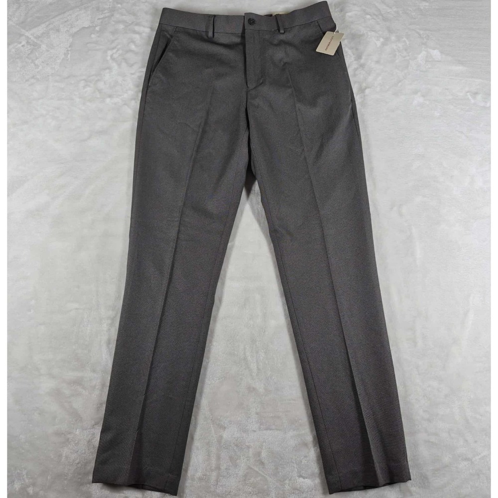 Lucky Brand Dress Pants Men's 32x32 Gray Stretch Modern Fit Relaxed Tapered NWT